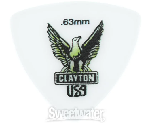 Clayton Acetal Rounded Triangle .63mm Guitar Pick